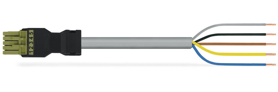 Wago Serie 891 patchkabel gebouwinstallatie 5P contrastekker (female) vrij kabeluiteinde 8000MM