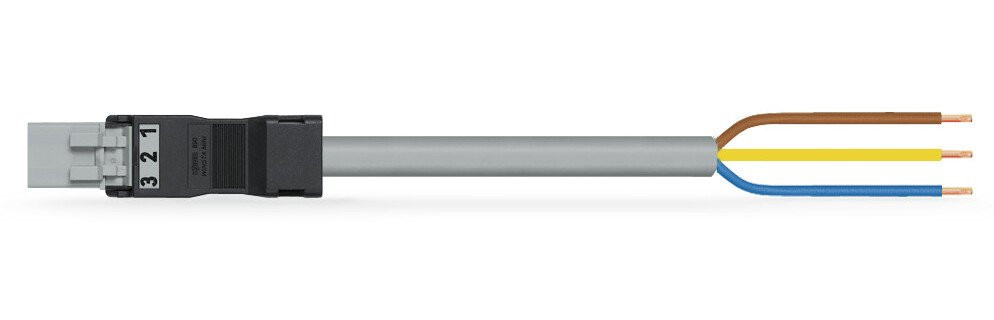 Wago Serie 891 patchkabel gebouwinstallatie 3P stekker vrij kabeluiteinde 3000MM