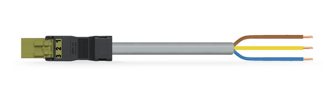 Wago Serie 891 patchkabel gebouwinstallatie 3P stekker vrij kabeluiteinde 5000MM