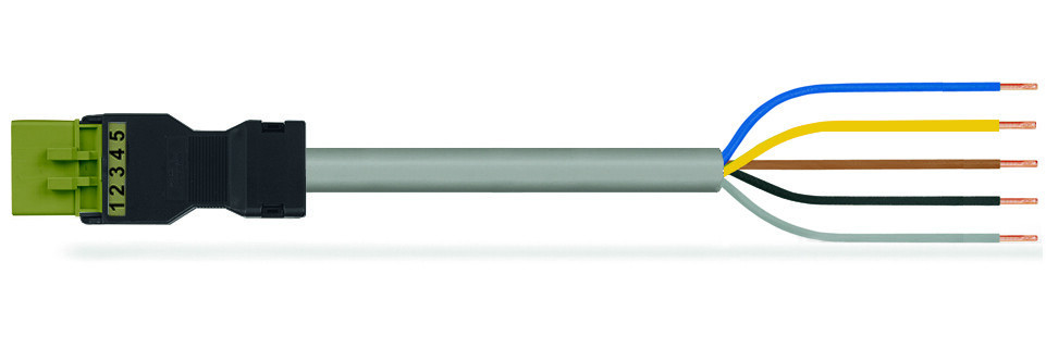 Wago Serie 891 patchkabel gebouwinstallatie 5P stekker vrij kabeluiteinde 5000MM