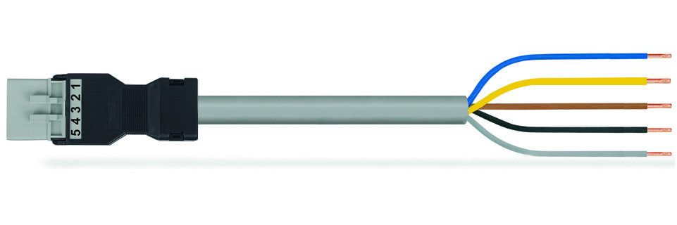 Wago Serie 891 Geconfectioneerde Aansluitkabel eca steker/open einde grijs