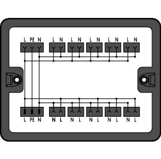 Wago Serie 899 Verdeeldoos Wisselstroom (230 V) 1 ingang zwart
