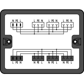Wago Serie 899 Verdeeldoos Wisselstroom (230 V) 2 ingangen zwart