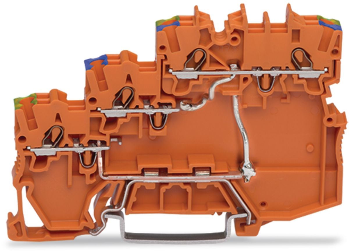 Wago Serie 2000 3-Draads actuatorvoedingsklem voor PNP (positief) schakelende actuator