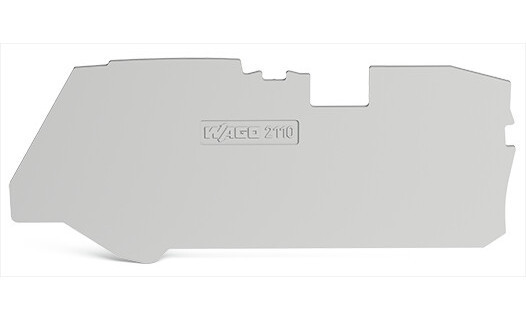 Wago Serie 2110 Afsluit- en tussenplaat 1 MM dik grijs