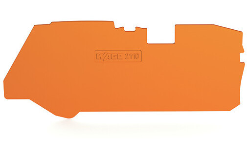 Wago Serie 2110 Afsluit- en tussenplaat 1 MM dik oranje