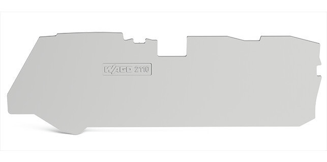 Wago Series 2110 Afsluit- en tussenplaat 1 MM dik voor 3-draads klemmen grijs