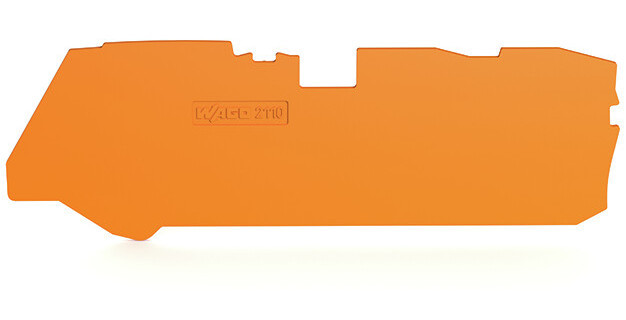 Wago Series 2110 Afsluit- en tussenplaat 1 MM dik voor 3-draads klemmen oranje