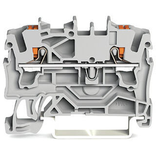 Wago Series 2202 2-Draads rijgklem met drukknop 2,5 MM² zwart