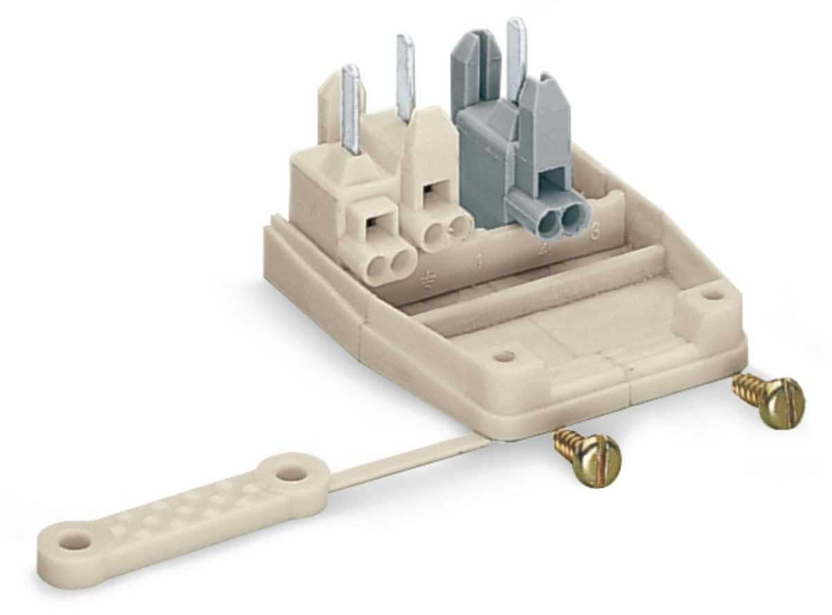 Wago Series 277 Stekerdeel Met trekontlasting 4-polig wit/grijs