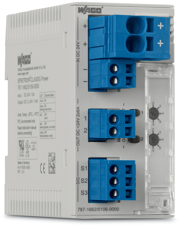 Wago Serie 787 Elektronische Beveiligingsschakelaar 2-kanaals ingangsspanning DC 24 V