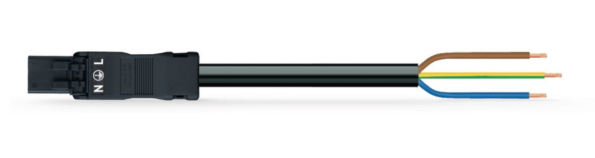 Wago Serie 891 Geconfectioneerde Aansluitkabel eca steker/open einde zwart