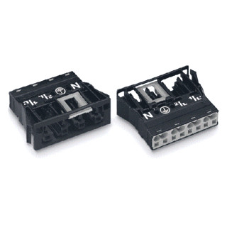 Wago Winsta apparatuuraansluiting voor insteekbare gebouwinstallatie 4P contrasteker (female) recht