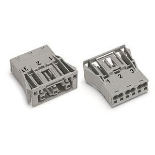 Wago Winsta apparatuuraansluiting voor insteekbare gebouwinstallatie 3P contrasteker (female) recht