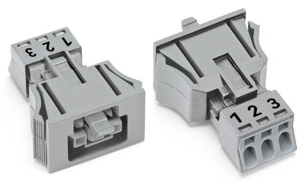 Wago Steker female snap-in 3-pol GR