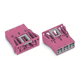 Wago Winsta apparatuuraansluiting voor insteekbare gebouwinstallatie 3P contrasteker (female) recht