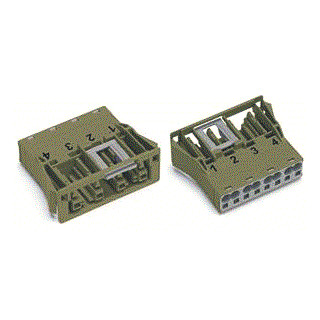 Wago Winsta apparatuuraansluiting voor insteekbare gebouwinstallatie 4P contrasteker (female) recht