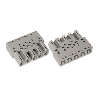 Wago Steker male 5-polig grijs