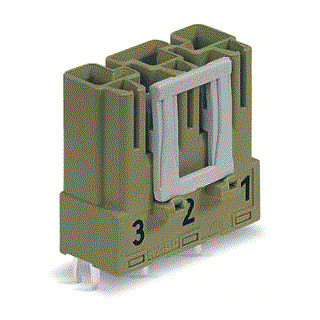 Wago Steker male print 3-pol.GN.