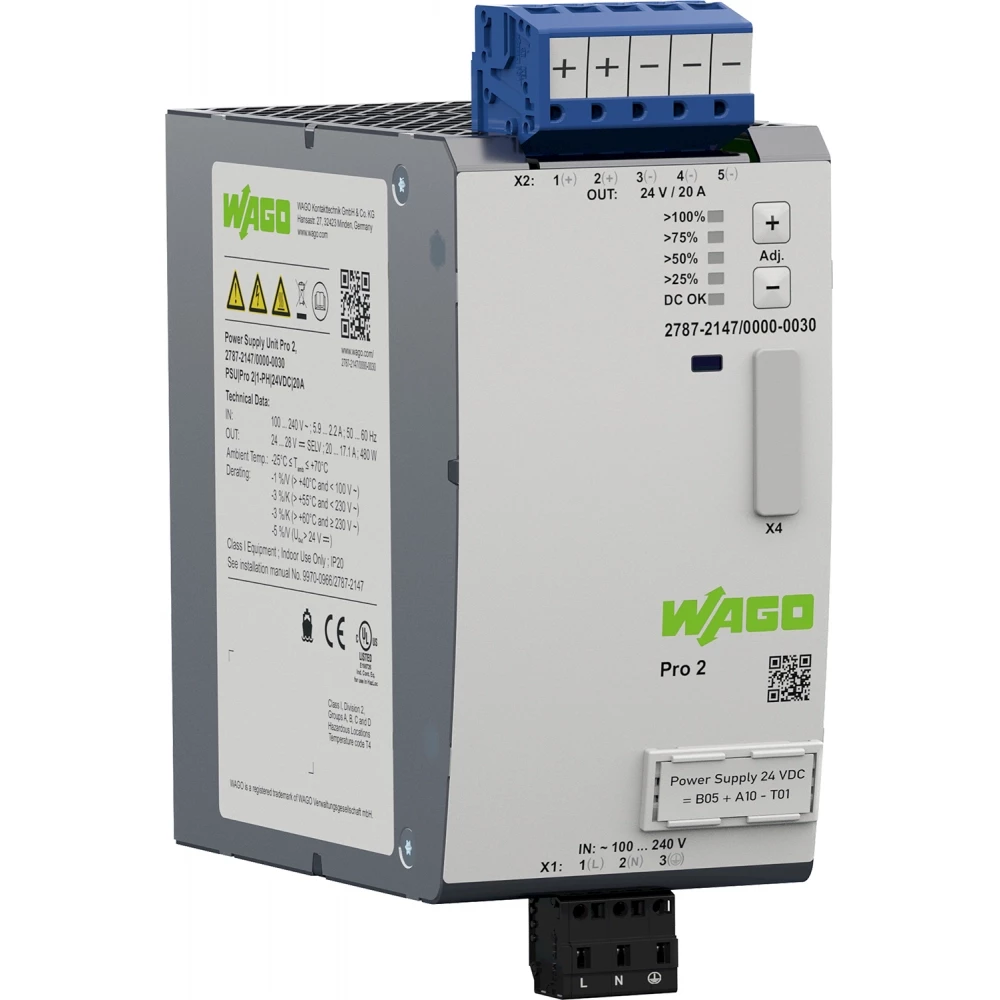 Wago Stroomvoorziening pro 2 1-fasig