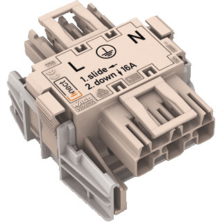 Wago Winsta apparatuuraansluiting voor insteekbare gebouwinstallatie 3P male recht Wago Winsta apparatuuraansluiting voor insteekbare gebouwinstallatie 3P male recht