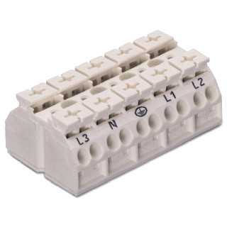 Wago Verb.-KL. 5-P. RF P.2+4 weiss