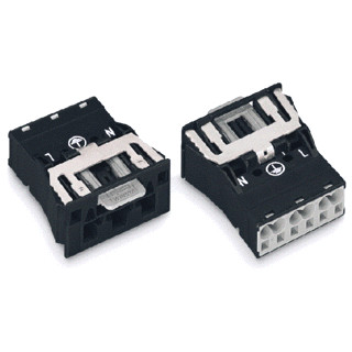 Wago Winsta apparatuuraansluiting voor insteekbare gebouwinstallatie 3P steker recht