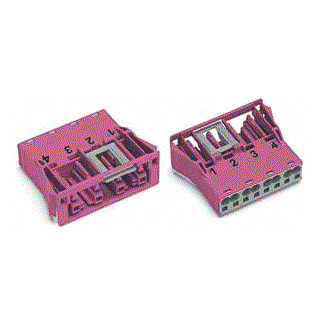 Wago Winsta apparatuuraansluiting voor insteekbare gebouwinstallatie 4P contrasteker (female) recht