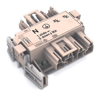 Wago Winsta apparatuuraansluiting voor insteekbare gebouwinstallatie 4P male recht