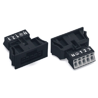 Wago Winsta apparatuuraansluiting voor insteekbare gebouwinstallatie 5P contrasteker (female) recht