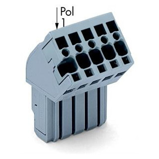 Wago X-com 1DR. busdeel schuin 5-polig