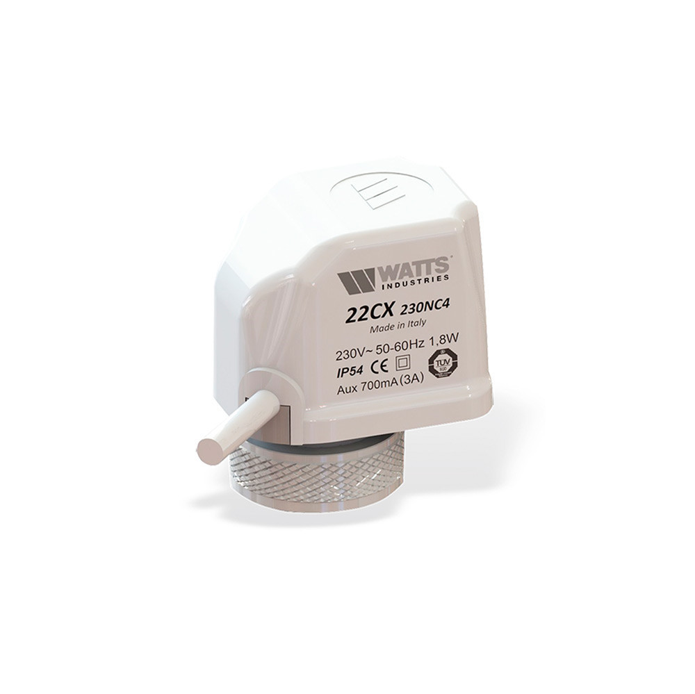 WATTS Actuator Electrothermic Aandrijving Elektrothermisch 22CX 230V no4 normaal open vierdraads