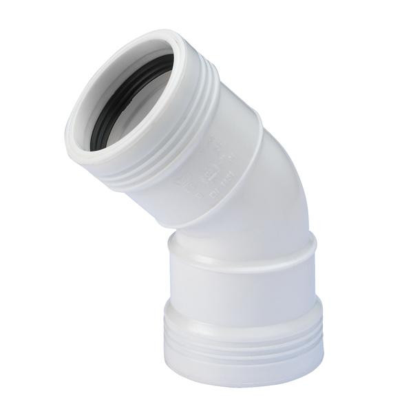 Wavin PP BOCHT 45GR 40 M/M WIT