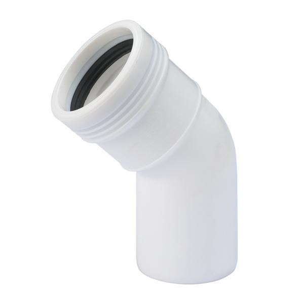 Wavin PP BOCHT 45GR 40 M/S WIT
