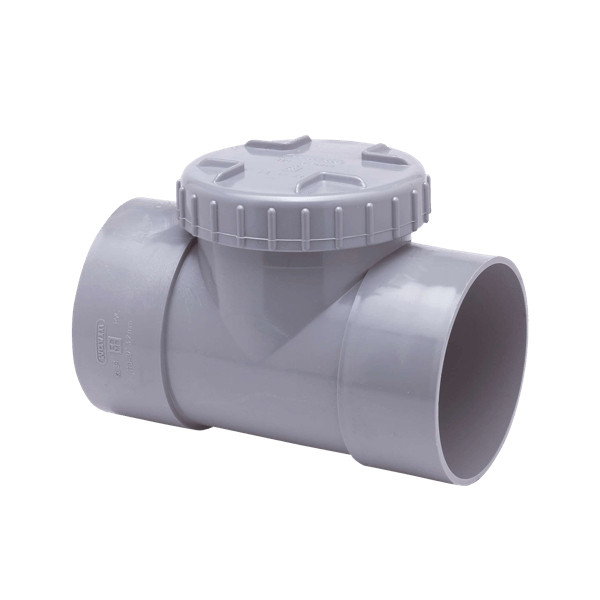 Wavin Wadal PVC hulpstukken PVC L-ontstoppingsstuk +SD GR 125 M/M
