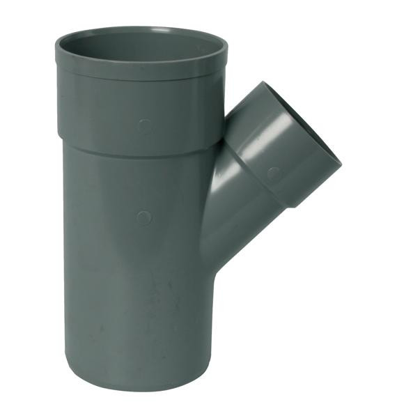 Wavin Wadal PVC hulpstukken PVC L-T-stuk 45° GR 75x40 M/S