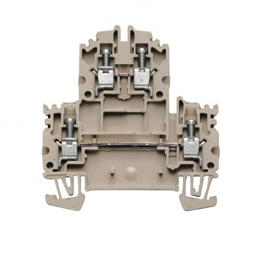 Weidmuller W-serie verbindingsrijgklem 0,5-6MM² eendr. 1,5-6MM² meerdr. beige