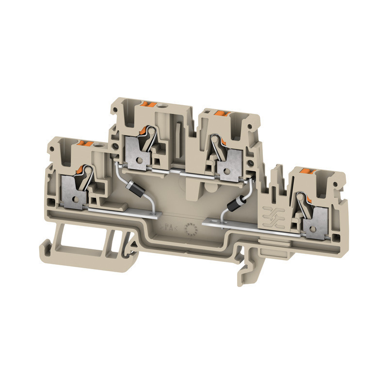Weidmuller A-series Component Terminal block, push in, dark beige, 2.5 MM², 500 V, 500 V,