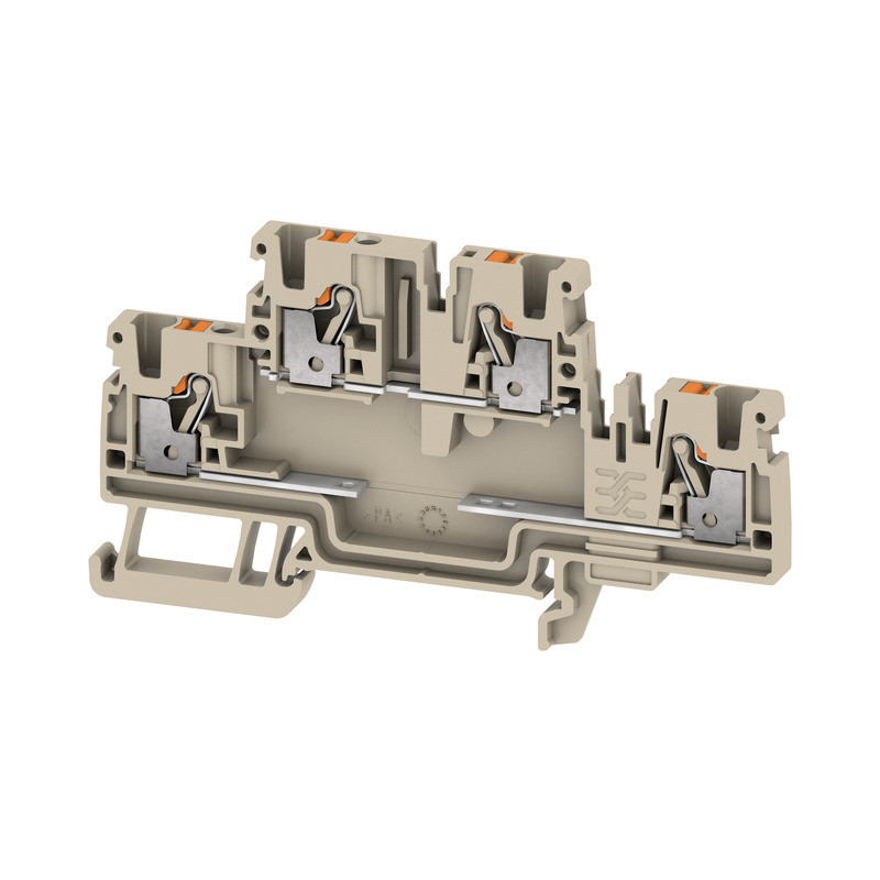 Weidmuller A-series Component Terminal block, push in, dark beige, 2.5 MM², 500 V, 500 V,