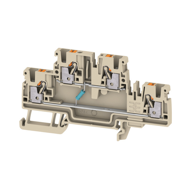 Weidmuller A-series Component Terminal block, push in, dark beige, 2.5 ...