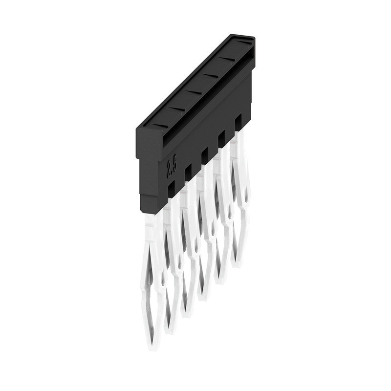 Weidmuller A-series Cross-Connector (terminal), plugged, black, 24 A, number of poles: 6,