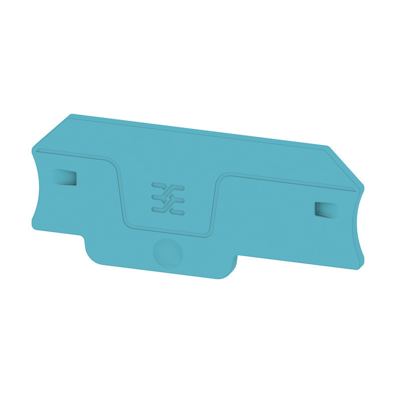 Weidmuller A-series End Plate for terminals, blue, height: 66.3 MM, width: 2 MM, V-0, wemi