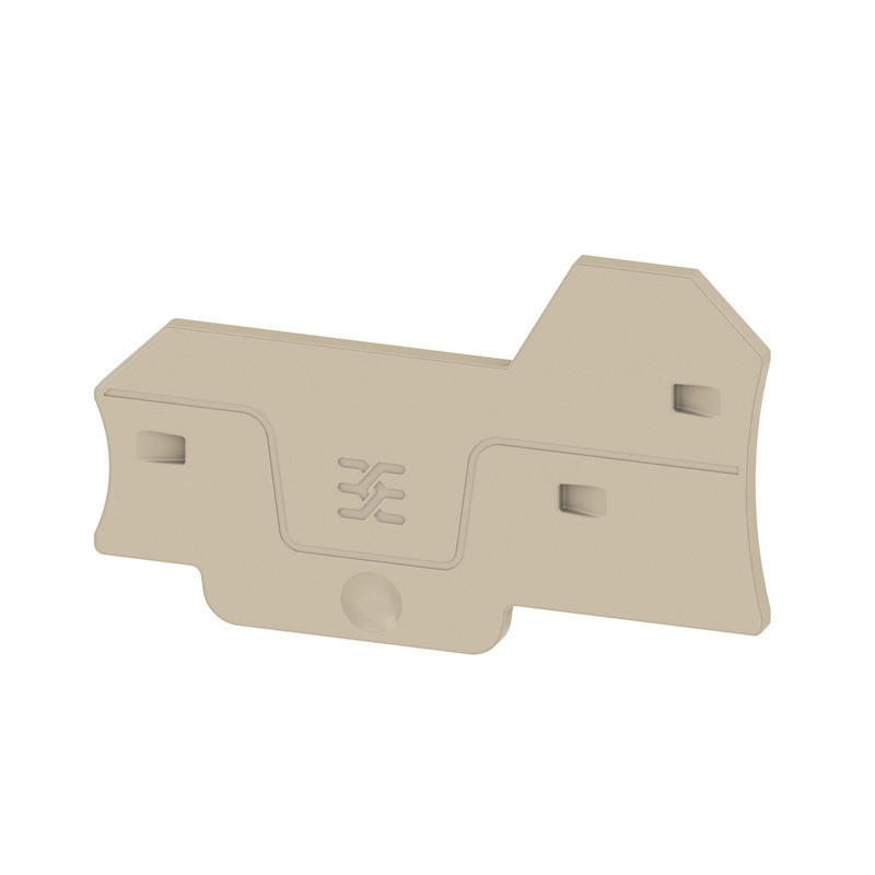 Weidmuller A-series End Plate for terminals, dark beige, height: 66.3 MM, width: 2.1 MM, V