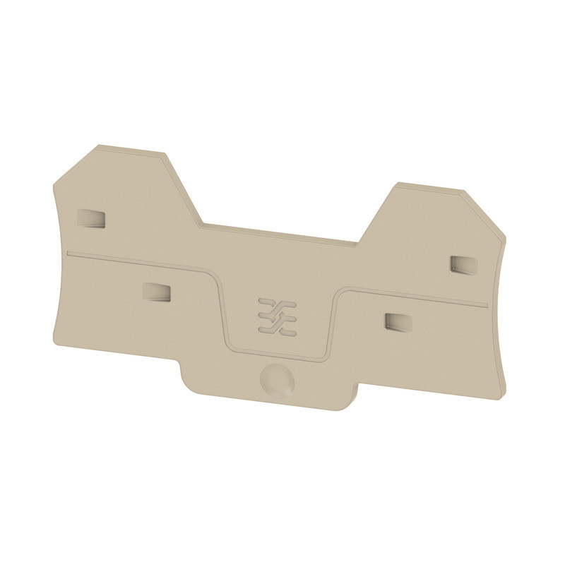 Weidmuller A-series End Plate for terminals, dark beige, height: 77.6 MM, width: 2.1 MM, V