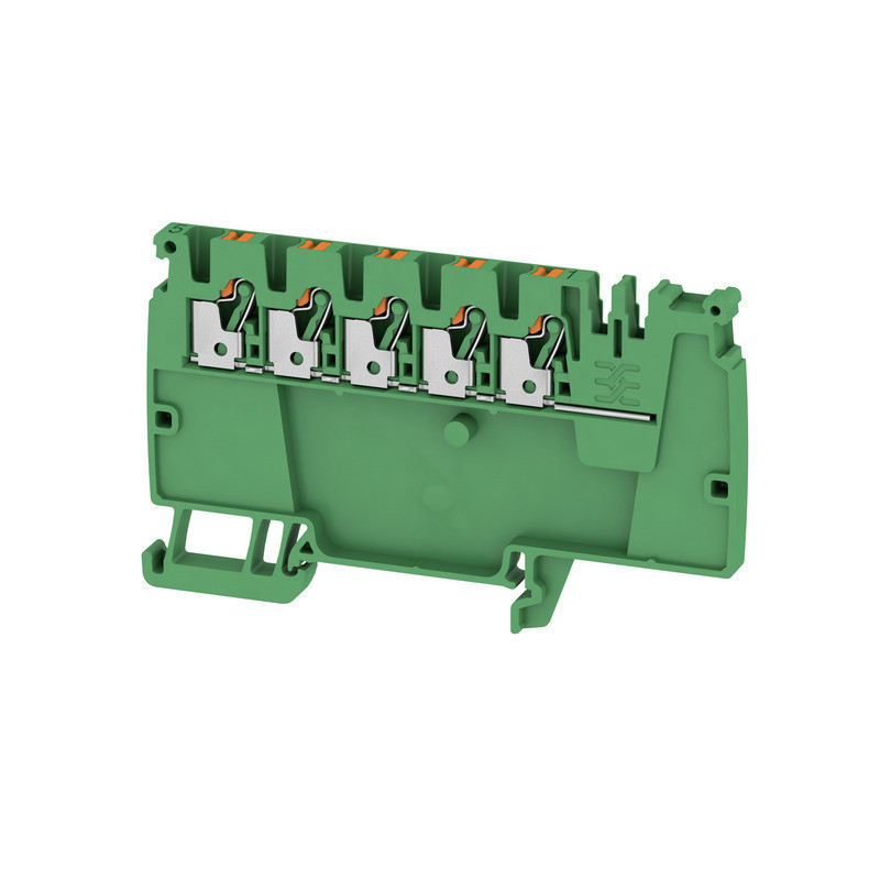 Weidmuller A-series Feed-Through terminal block, push in, green, 2.5 MM², 24 A, 800 V, num