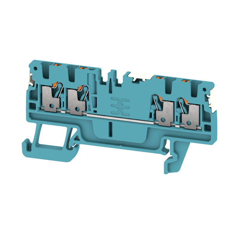 Weidmuller A-series Feed-Through terminal block, push in, blue, 1.5 MM², 17.5 A, 500 V, nu