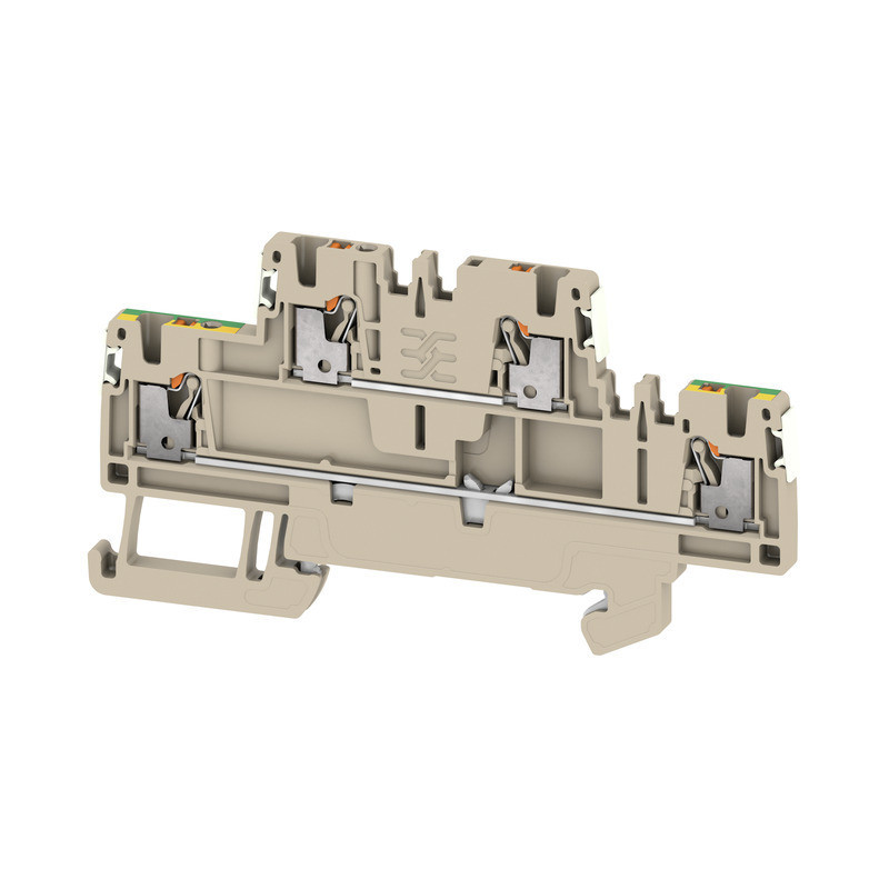 Weidmuller A-series Multi-Tier modular terminal, push in, dark beige, 1.5 MM², 500 V, numb