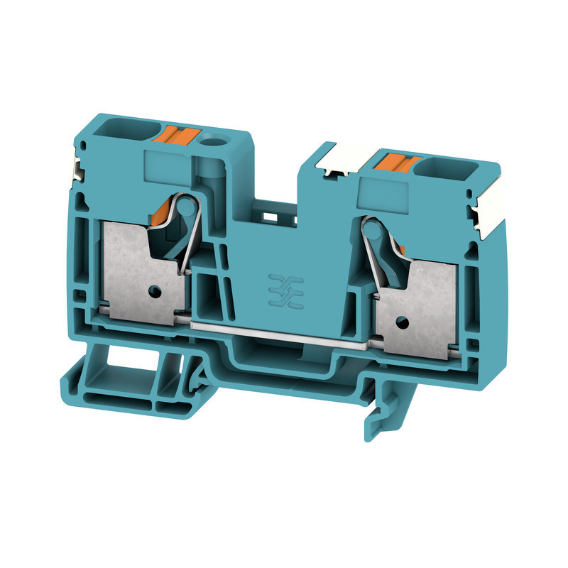 Weidmuller A-series Feed-Through terminal block, push in, blue, 16 MM², 76 A, 1000 V, numb