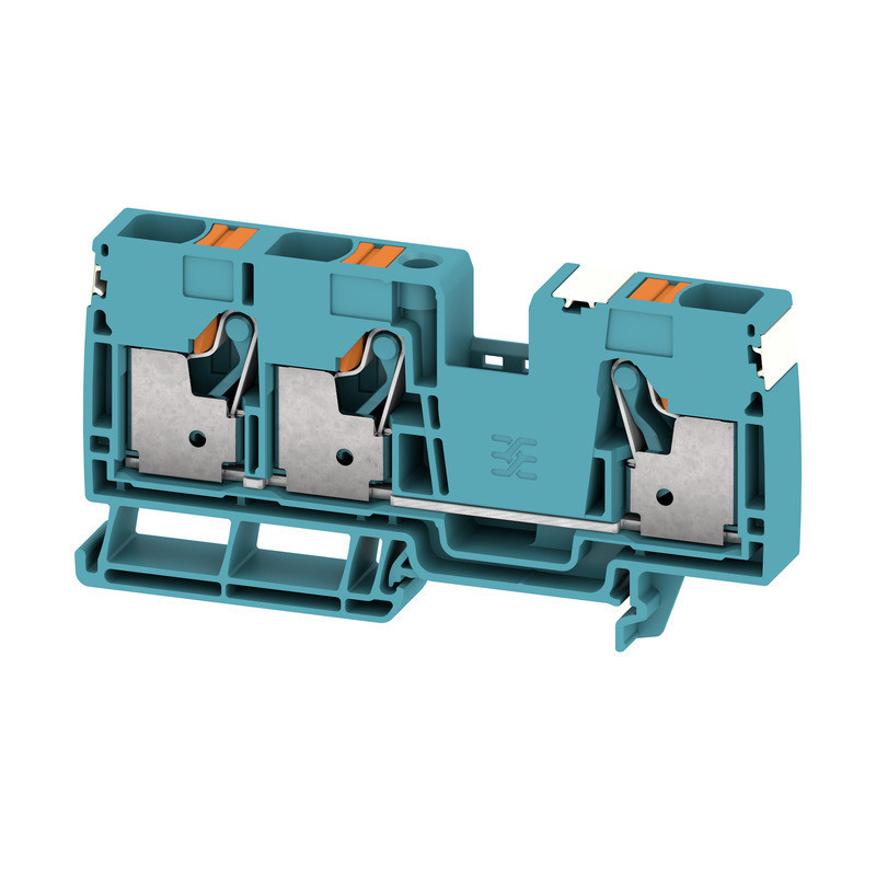 Weidmuller A-series Feed-Through terminal block, push in, blue, 16 MM², 76 A, 1000 V, numb