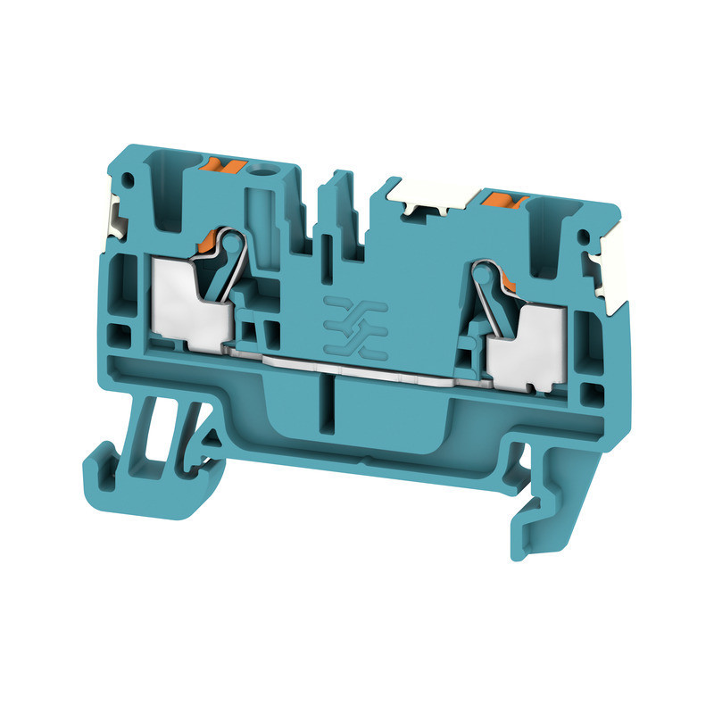 Weidmuller A-series Feed-Through terminal block, push in, blue, 2.5 MM², 24 A, 800 V, numb